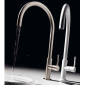 tres feher matt krom inox konyhai mosogato csaptelep csap krom minimal letisztult modern egykaros karos ives mely magas.JPG